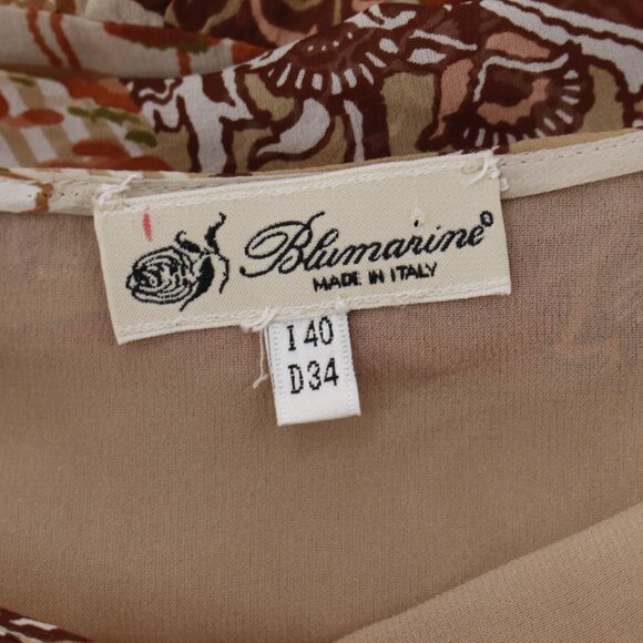 Vintage Blumarine Skirt Womens EU 40 Silk Floral Ruffle Flare Made in Italy - Picture 3 of 10